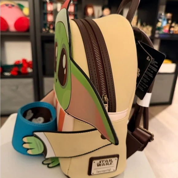 Loungefly Star Wars The Mandalorian The Child with Mug Holiday Mini Backpack - Picture 3 of 10